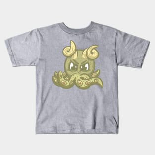 Grumpy Kawaii Octopus Cute Cartoon Character Kids T-Shirt